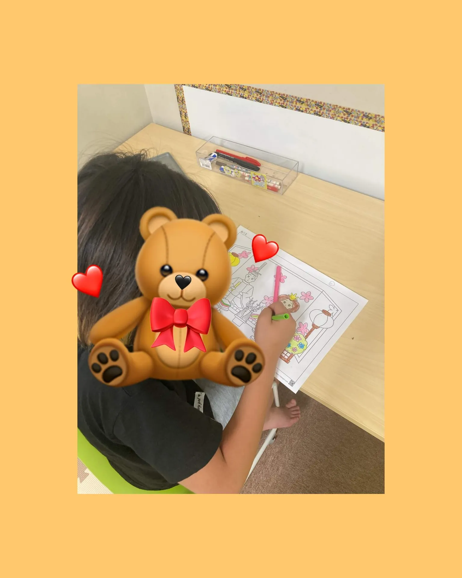 学習に集中して取り組む様子